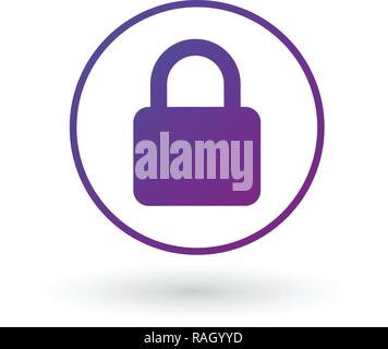 Key symbol icon - purple gradient, isolated - vector illustration Stock ...