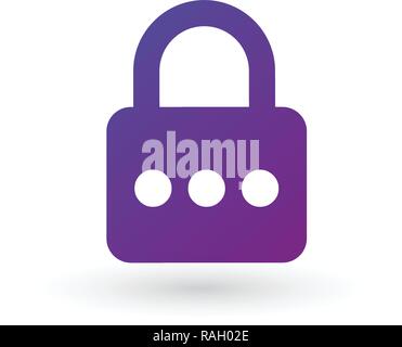 Pin code and lock. Simple icon. Password protected. vector illustration isolated on white background Stock Vector