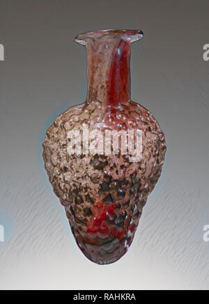 Grape Flask, Eastern Mediterranean, about 2nd century, Glass, 10.3 cm (4 1,16 in.). Reimagined by Gibon. Classic art reimagined Stock Photo