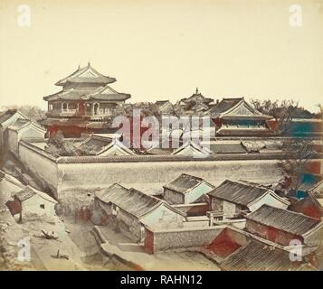 First view seen in Peking taken from Anting Gate, Felice Beato (English, born Italy, 1832 - 1909), Henry Hering ( reimagined Stock Photo