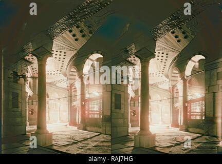 Dome of the Rock. interior. 1934, Jerusalem, Israel. Reimagined by Gibon. Classic art with a modern twist reimagined Stock Photo