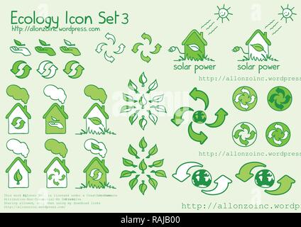 Collection Eco Design Elements, Isolated On White Background, Vector Illustration Stock Vector