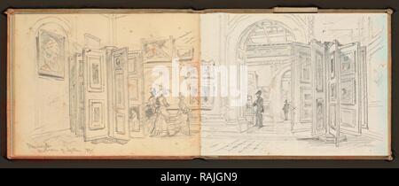 Sketchbook, Preziosi, Amadeo, 1816-1882, pencil, gray wash, white heightening, 1875, The sketchbook by Maltese artist reimagined Stock Photo