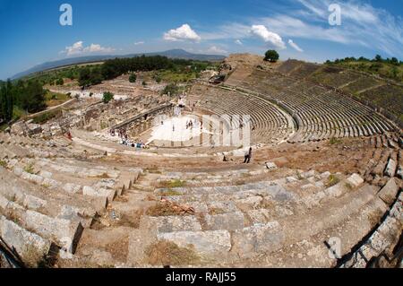 Roman theater, antique city of Ephesus, Efes, Turkey, Western Asia Stock Photo