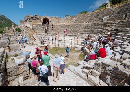 Roman theater, antique city of Ephesus, Efes, Turkey, Western Asia Stock Photo