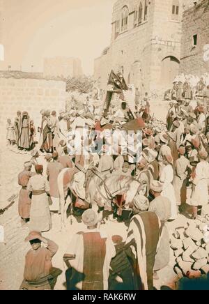 Peasant wedding 1900 Middle East. Reimagined by Gibon. Classic art with a modern twist reimagined Stock Photo