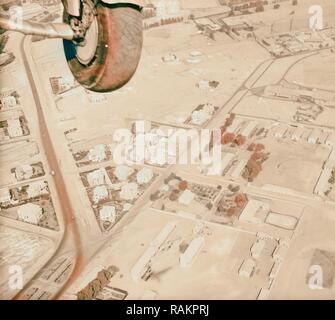 Aerial photos, Sea of Galilee and Jerusalem, Jordan River, Amman. 1910. Reimagined by Gibon. Classic art with a reimagined Stock Photo