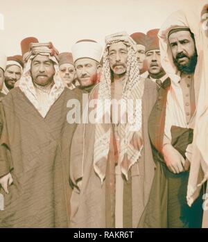 Films taken on the 14th Sept. 1933 when the remains of King Feisal of Iraq was brought to Haifa from Europe to be reimagined Stock Photo