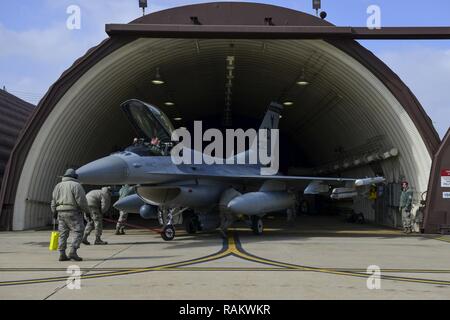 An F-16 Fighting Falcon Assigned To The 119th Fighter Squadron From The ...