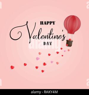 Creative happy valentine's day postcard vector illustration. sale offer, web banner, poster, flyer, leaflet, brochure. Stock Vector