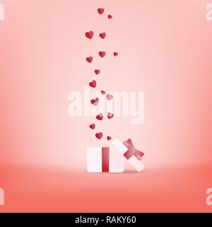Creative happy valentine's day postcard vector illustration. sale offer, web banner, poster, flyer, leaflet, brochure. Stock Vector