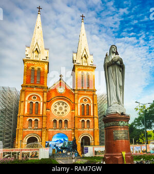 Notre-Dame Cathedral Basilica of Saigon  in Ho Chi Minh City, Vietnam Stock Photo