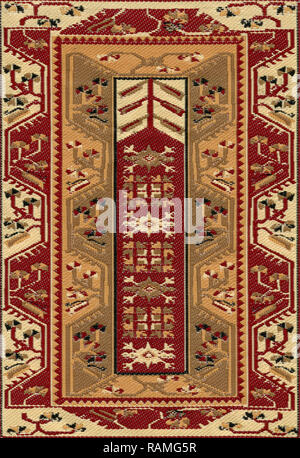 Asian and Middle Eastern Traditional Fabric Design Carpet Decoration Background Stock Photo