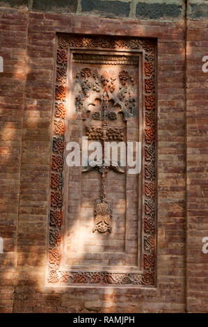 Motif on the Bagha Mosque. It is situated at Bagha, about 25 miles southeast of Rajshahi town. The mosque is noteworthy for its exquisite terracotta o Stock Photo