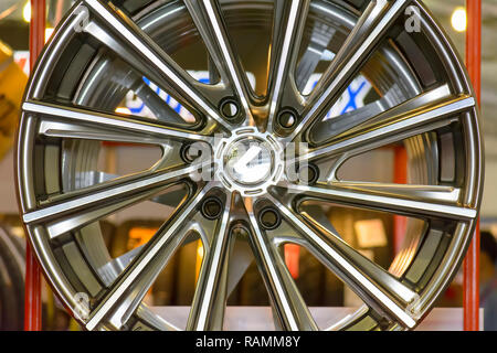 Magnesium alloy wheel or mag wheel or max wheels of Car. Stock Photo