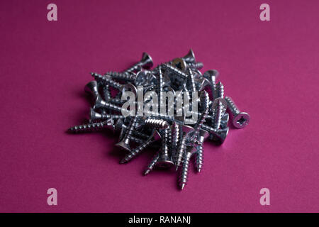 Self-tapping Screws - Perfect for Metal, Plastic and Wood Work. Stock Photo