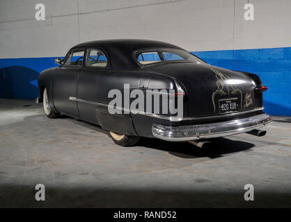 Ford Shoebox 1950s style hot rod - satin black and roof chopped Stock ...