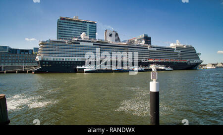 Cruise ship ‘The ms Koningsdam’ at the Passenger Terminal Amsterdam Stock Photo