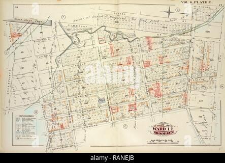 Vol. 6. Plate, E. Map bound by Whale Creek Canal, Humboldt St., Norman Ave., Russell St., Van Cott Ave., N.Henry St reimagined Stock Photo