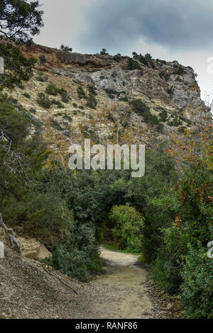 Footpath, Avakas gulch, Akamas peninsula, Cyprus, Wanderweg, Avakas-Schlucht, Akamas-Halbinsel, Zypen Stock Photo