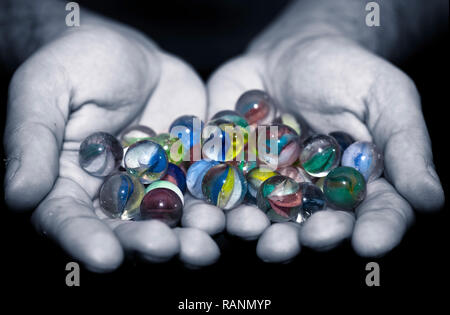 Game Toy Glass Round Ball Marble for Children Play Stock Photo