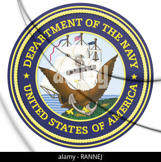 3D Seal of United States Department of the Navy. 3D Illustration. Stock Photo