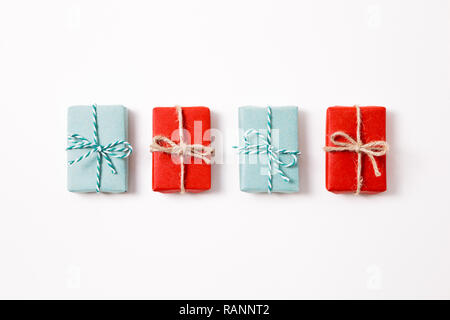 Gift boxes isolated on white background Stock Photo