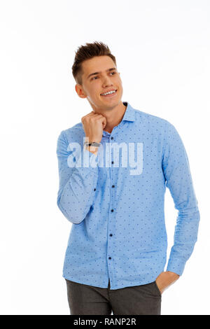 Joyful nice young man feeling very relaxed Stock Photo