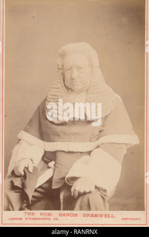 Victorian Cabinet Card Showing The Honourable Judge Baron Bramwell Stock Photo