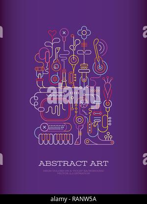 Neon colors on a dark violet background Musiс and Cocktail Party vector