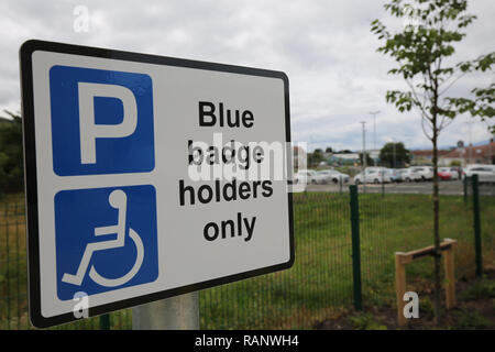Scotland, Ayrshire, Largs, disabled parking bay Stock Photo