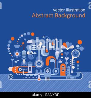 Blue shades Abstract Background vector illustration with place for text. Stock Vector