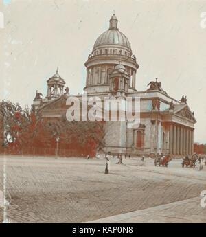 Saint Isaac's Cathedral in St. Petersburg, designed by Auguste Montferrand, Russia, Henry Pauw van Wieldrecht, 1898 reimagined Stock Photo