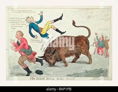 The Irish bull broke loose, Cruikshank, Isaac, 1756?-1811?, engraving