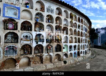 Cemetery - Old Yungay where an earthquake and landslide buried in 1970  in YUNGAY. Department of Ancash.PERU                     Stock Photo