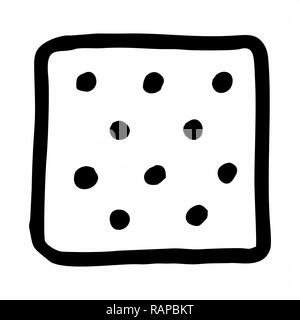 Square salty cracker Stock Vector