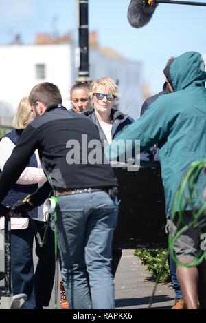 Eastenders Carter family during filming in Broadstairs, Kent  Where: Broadstairs, United Kingdom When: 09 Jun 2015 Credit: Steve Finn/WENN Stock Photo