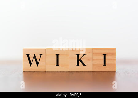 Info written on wooden cubes Stock Photo