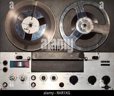 Retro Reel Audio Recorder with Microphone and Roll of Tape Stock