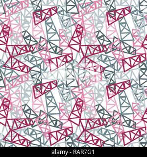 Modern textile design - geometric chaos seamless vector. Stock Vector