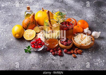 Healthy products for Immunity boosting Stock Photo