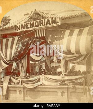 Celebration of the first official Decoration Day at Arlington Cemetery, US, USA, America, Vintage photography reimagined Stock Photo