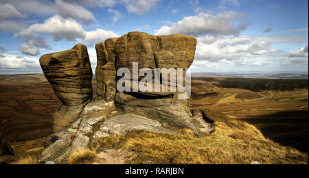 The Boxing Gloves on Kinder Scout's Northern Edge Stock Photo