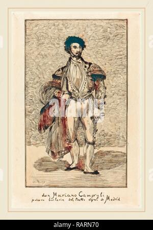 Edouard Manet (French, 1832-1883), Don Mariano Camprubi (Le Bailarin), 1862, etching. Reimagined by Gibon. Classic reimagined Stock Photo