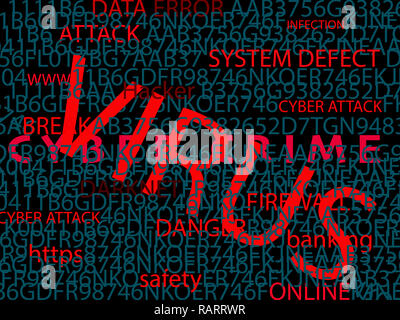 Hacker steal huge private data sets from politicians, journalists, artists and celebrities in Germany and published everything on the internet Symbol, Stock Photo