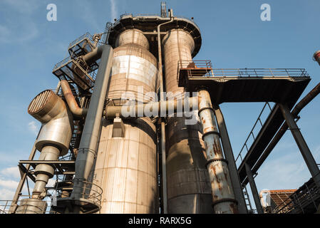 historical blast furnace plant Stock Photo