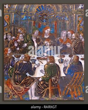 Jean Penicaud I, Plaque with the Last Supper, French, c. 1480 - after 1541, c. 1530, enamel painted on copper reimagined Stock Photo