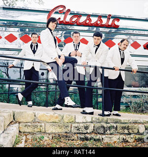 The Hives photographed at Denny's Diner, Austin,Texas, United States of America. Stock Photo