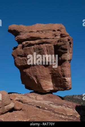 Balancing Rock, Garden of the Gods, Colorado 01/2018 Stock Photo