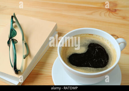 Coffee Glasses Heart Shape Stock Photo - Alamy